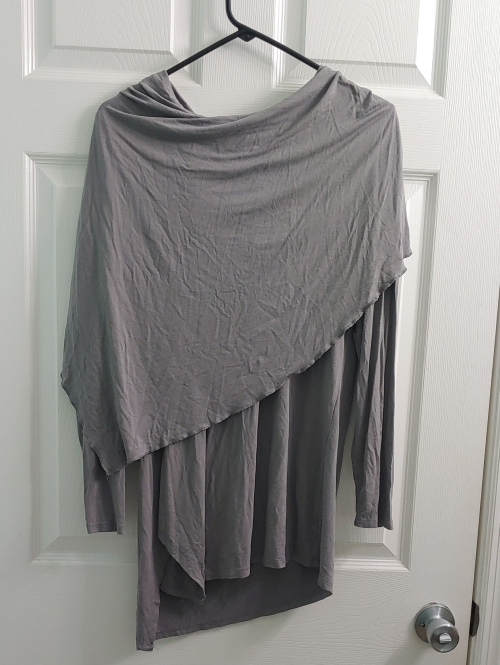 Stella Carakasi Tunic Grey Long Sleeve Asymmetrical Shirt Women's Size M